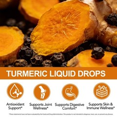 Turmeric Curcumin with Black Pepper Drops – Organic Turmeric Supplement Drops