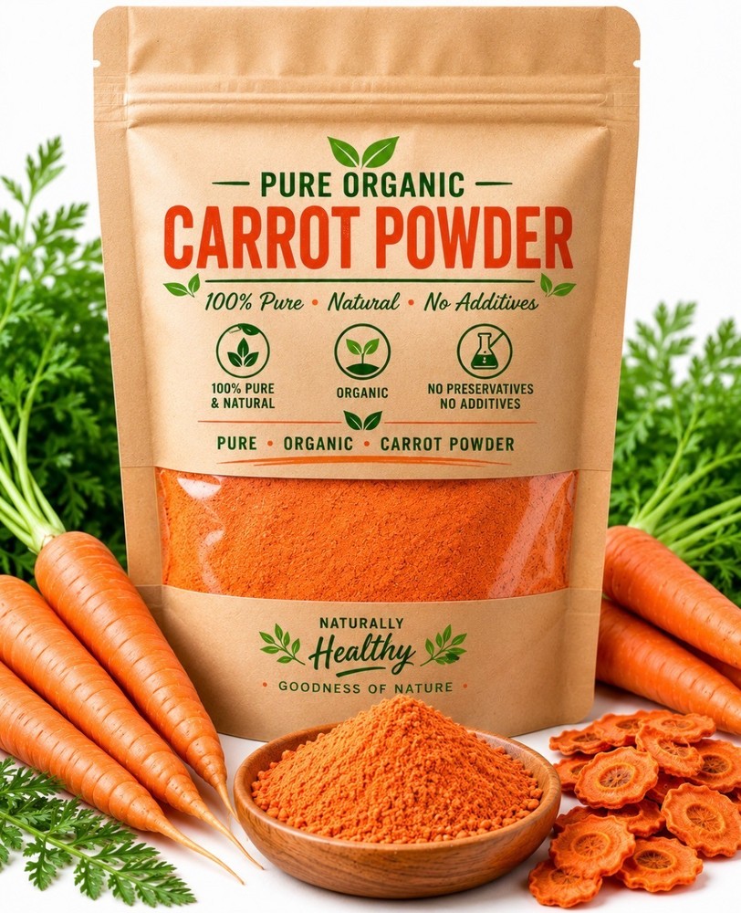 Pure Organic Carrot Powder 100% Natural Premium Quality Superfood