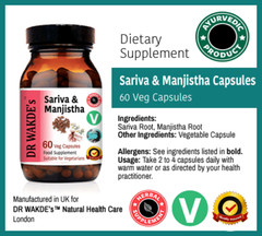 DR WAKDE’S Sariva & Manjistha Capsules | 60 Veg Caps | Ayurvedic Supplement |…