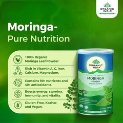 Organic India Moringa Powder Helps Boost Energy Levels Improves Stamina 100g