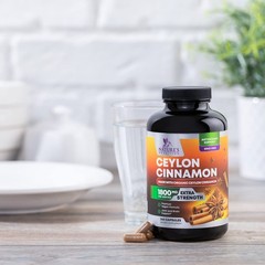 Organic Ceylon Cinnamon Supplement 1800mg – Extra 240 Count (Pack of 1)