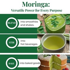 Premium Dried Moringa Leaves 5.2oz, MoringaLeaves Tea, Immune Support Herbal Tea