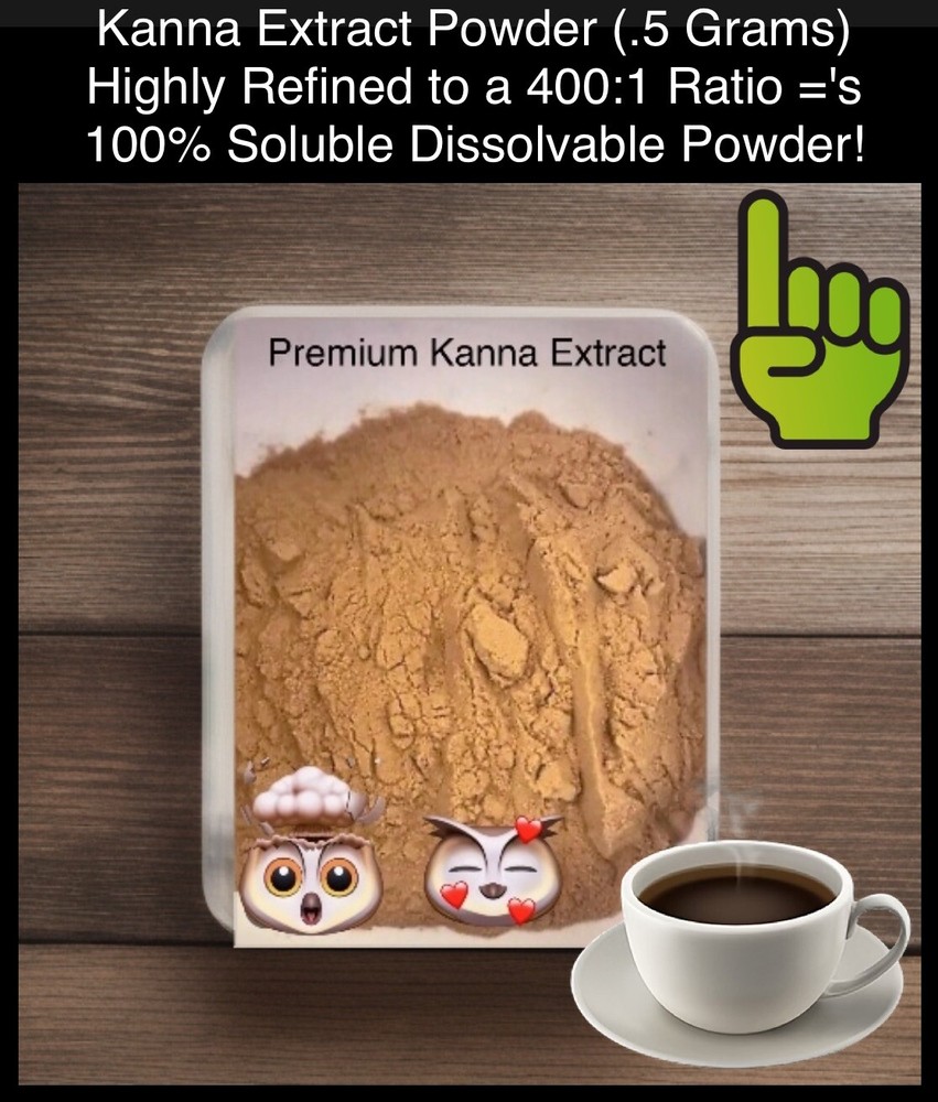 Kanna Extract Powder (Sceletium Tortuosum) 400:1 Potency Ratio ( .5 Gram )