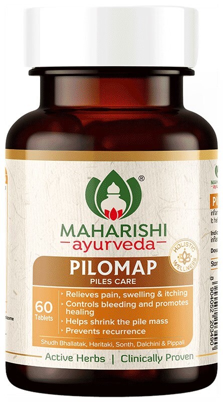 Maharishi Ayurveda PILOMAP Tablets (60tab) Herbal Piles & Hemorrhoids Relief