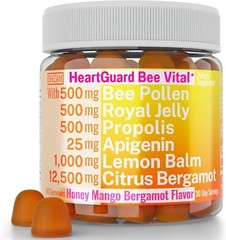 Bee Pollen Apigenin Citrus Bergamot Gummies w Organic Propolis Royal Jelly…